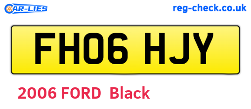 FH06HJY are the vehicle registration plates.