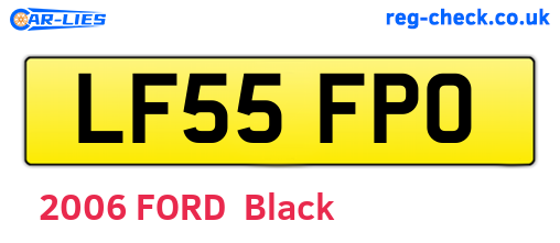 LF55FPO are the vehicle registration plates.