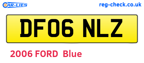 DF06NLZ are the vehicle registration plates.