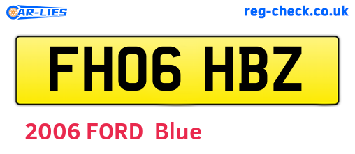 FH06HBZ are the vehicle registration plates.