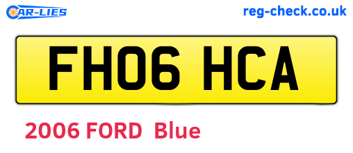 FH06HCA are the vehicle registration plates.