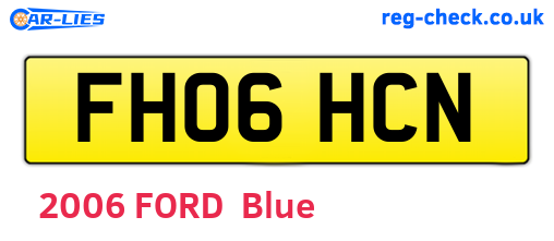 FH06HCN are the vehicle registration plates.
