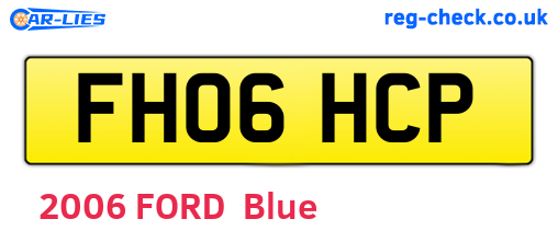 FH06HCP are the vehicle registration plates.
