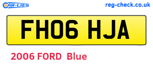 FH06HJA are the vehicle registration plates.
