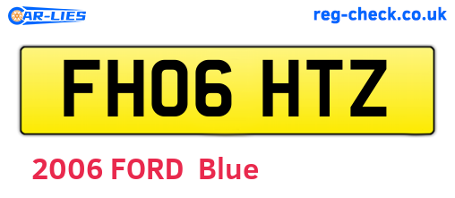 FH06HTZ are the vehicle registration plates.
