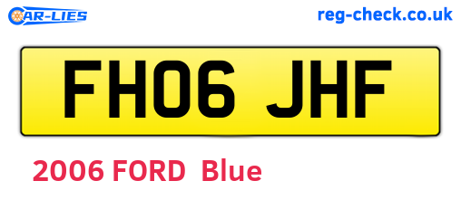 FH06JHF are the vehicle registration plates.