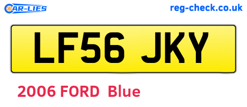 LF56JKY are the vehicle registration plates.