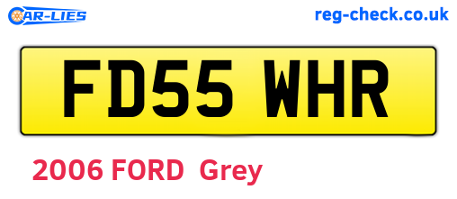 FD55WHR are the vehicle registration plates.