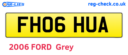 FH06HUA are the vehicle registration plates.