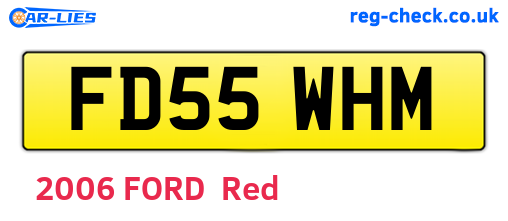 FD55WHM are the vehicle registration plates.