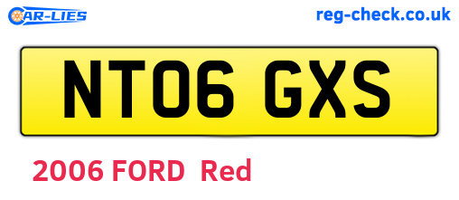 NT06GXS are the vehicle registration plates.