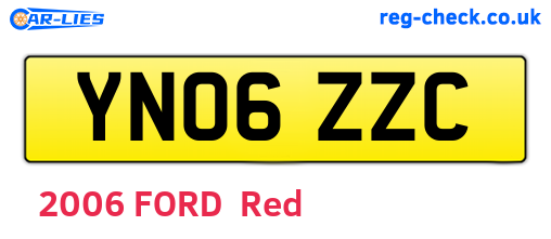 YN06ZZC are the vehicle registration plates.