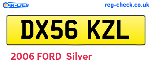 DX56KZL are the vehicle registration plates.