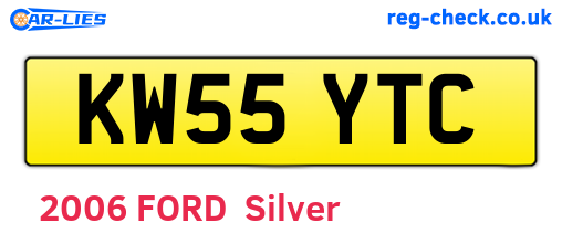 KW55YTC are the vehicle registration plates.