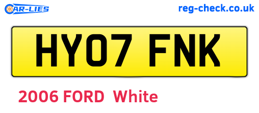 HY07FNK are the vehicle registration plates.