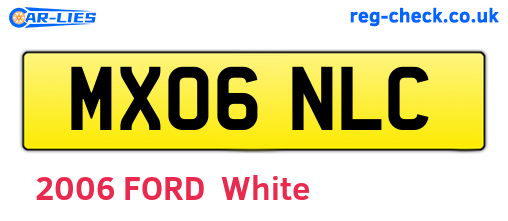 MX06NLC are the vehicle registration plates.