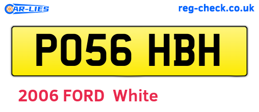 PO56HBH are the vehicle registration plates.