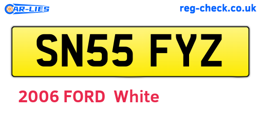 SN55FYZ are the vehicle registration plates.