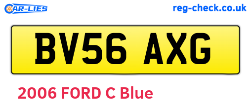 BV56AXG are the vehicle registration plates.