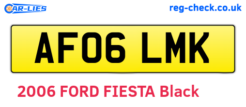 AF06LMK are the vehicle registration plates.