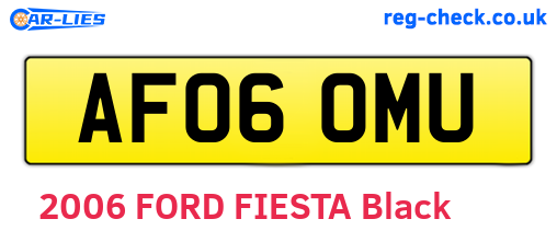 AF06OMU are the vehicle registration plates.