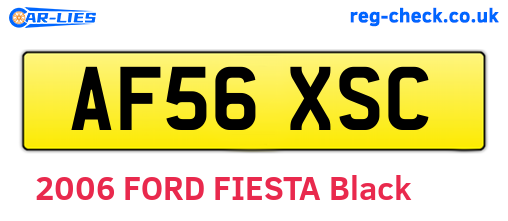 AF56XSC are the vehicle registration plates.