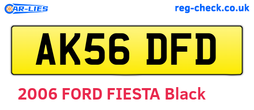 AK56DFD are the vehicle registration plates.