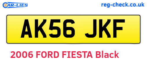 AK56JKF are the vehicle registration plates.