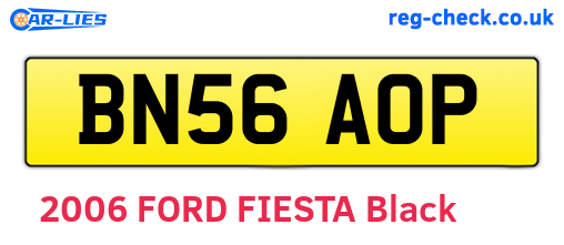 BN56AOP are the vehicle registration plates.
