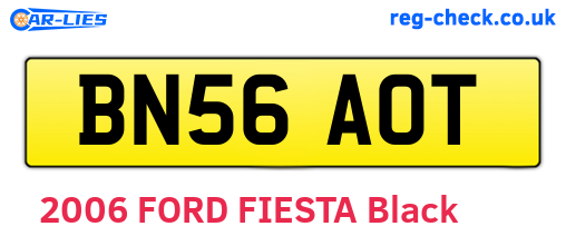 BN56AOT are the vehicle registration plates.