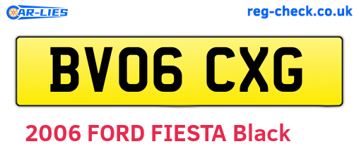 BV06CXG are the vehicle registration plates.
