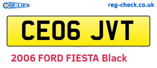 CE06JVT are the vehicle registration plates.