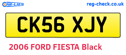 CK56XJY are the vehicle registration plates.