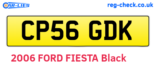 CP56GDK are the vehicle registration plates.