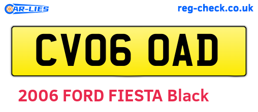 CV06OAD are the vehicle registration plates.