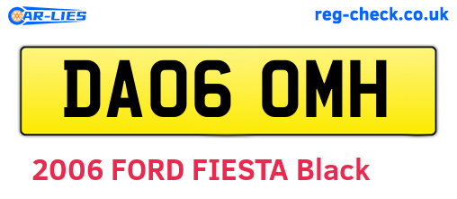 DA06OMH are the vehicle registration plates.