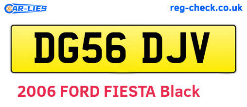 DG56DJV are the vehicle registration plates.
