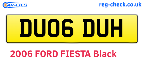 DU06DUH are the vehicle registration plates.