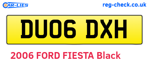 DU06DXH are the vehicle registration plates.