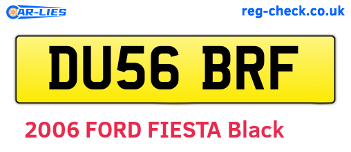 DU56BRF are the vehicle registration plates.