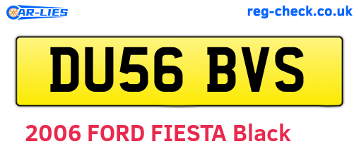 DU56BVS are the vehicle registration plates.