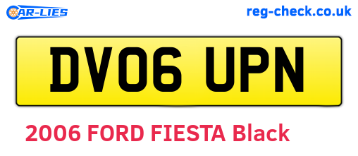 DV06UPN are the vehicle registration plates.