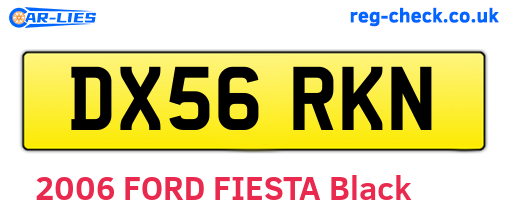 DX56RKN are the vehicle registration plates.