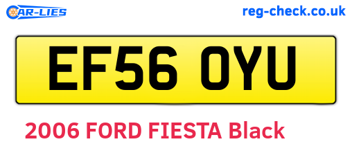 EF56OYU are the vehicle registration plates.
