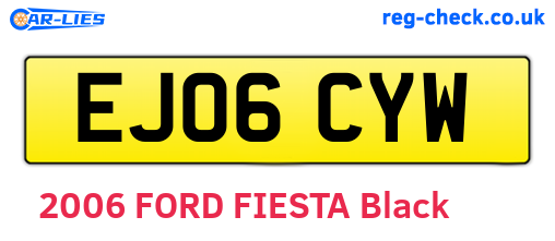 EJ06CYW are the vehicle registration plates.