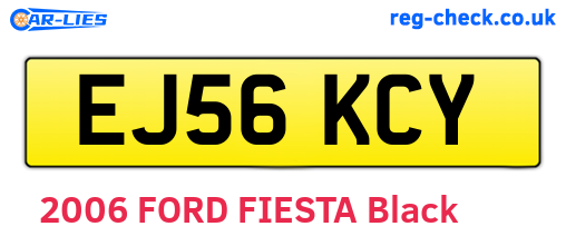 EJ56KCY are the vehicle registration plates.