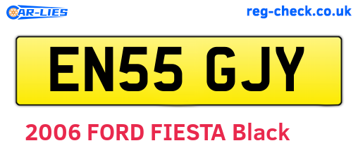 EN55GJY are the vehicle registration plates.