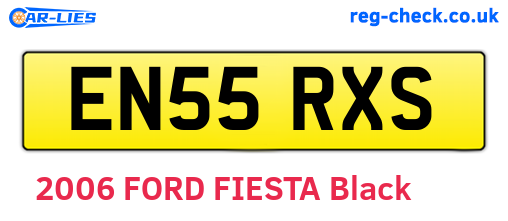 EN55RXS are the vehicle registration plates.