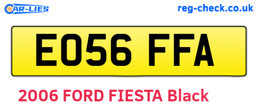 EO56FFA are the vehicle registration plates.