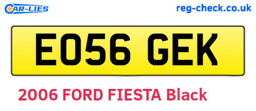 EO56GEK are the vehicle registration plates.
